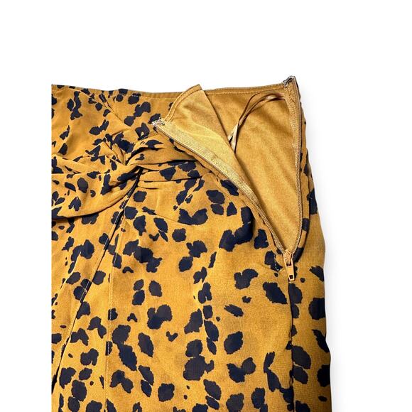 Blue Rain X Francesca's Mustard Yellow Leopard Print Tube Top Size Small - Picture 6 of 11
